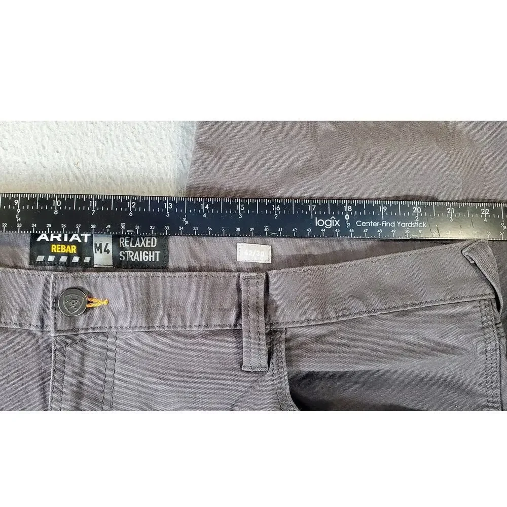 Ariat Rebar M4 Relaxed Straight Work Pants 44x29 Rebar Grey workwear durable